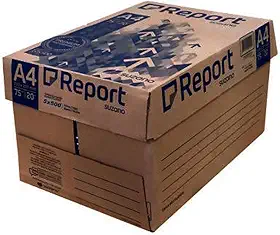 Papel Sulfite Branco A4 75g/m² 210x297mm 05 PACOTES DE 500FLS Report Premium cx.c/2500fls Suzano