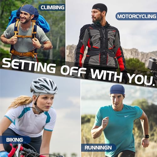 Image of GXCROR 3 Pack Cooling Skull Cap with Sweat-Wicking & Anti-Odor Technology Quick-Dry Helmet Liner for Cycling Motorcycle