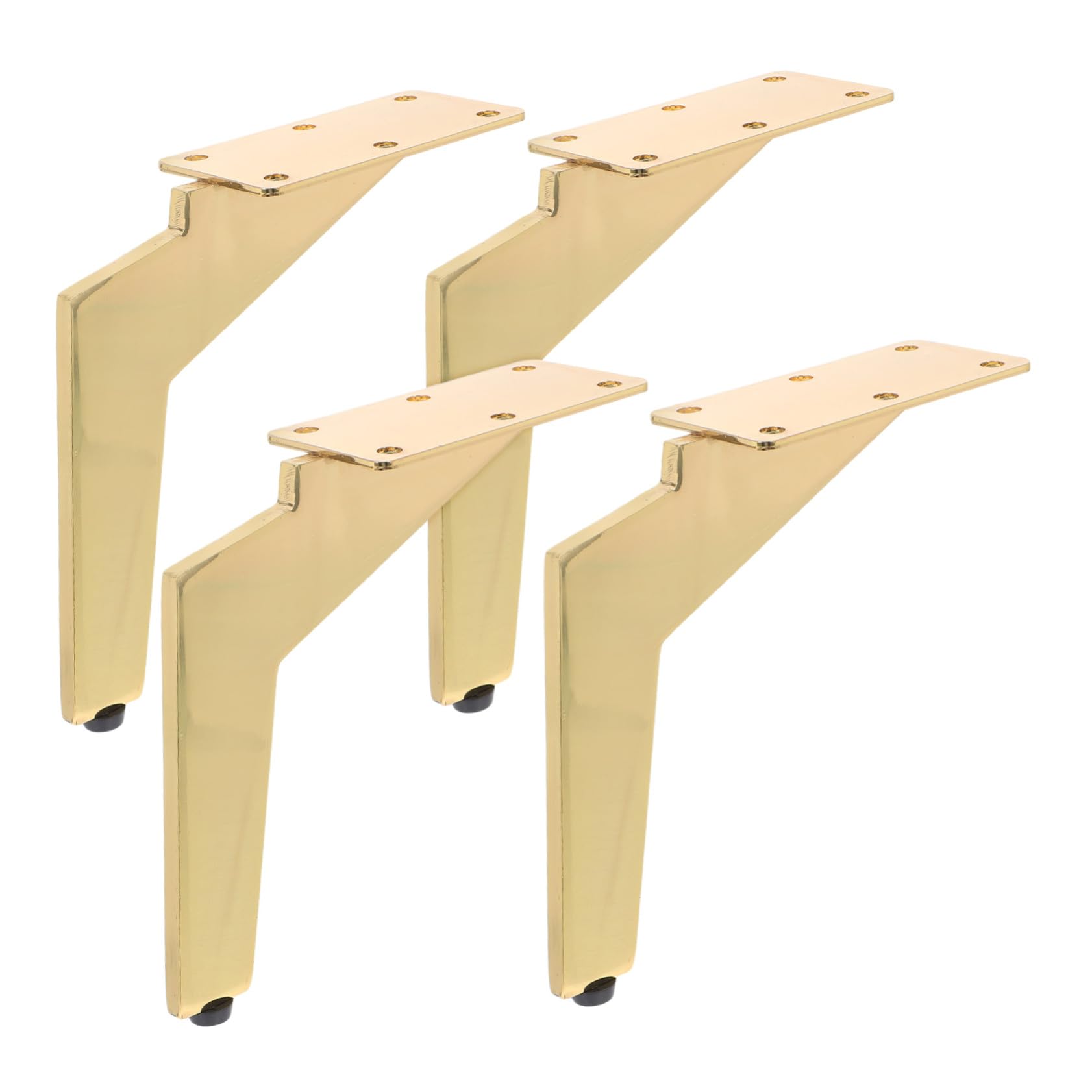 Pieds de meuble TV en acier doré Veemoon pour table basse et buffet