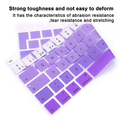 Protège clavier MacBook Pro 13 A2289 imperméable contre les liquides violet - 6
