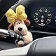 Autodekoration Hund, Auto-Armaturenbrett-Ornament, Hundepuppe, Mini-süßer Hund,Plüschtier, Wischer-Blinker-Dekoration Zubehör, Kreative Auto Ornament (Pilot)