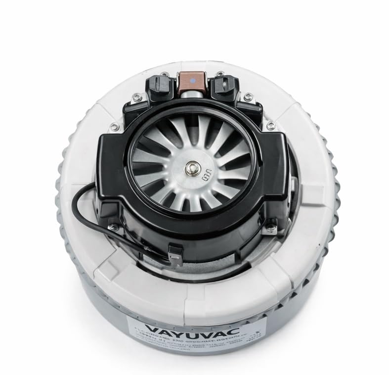 Image of Vacuum Motor Wet and Dry Double Stage | Replacement Vacuum Cleaner Motor for Industrial & Commercial Use | High Speed Suction Motor | Black