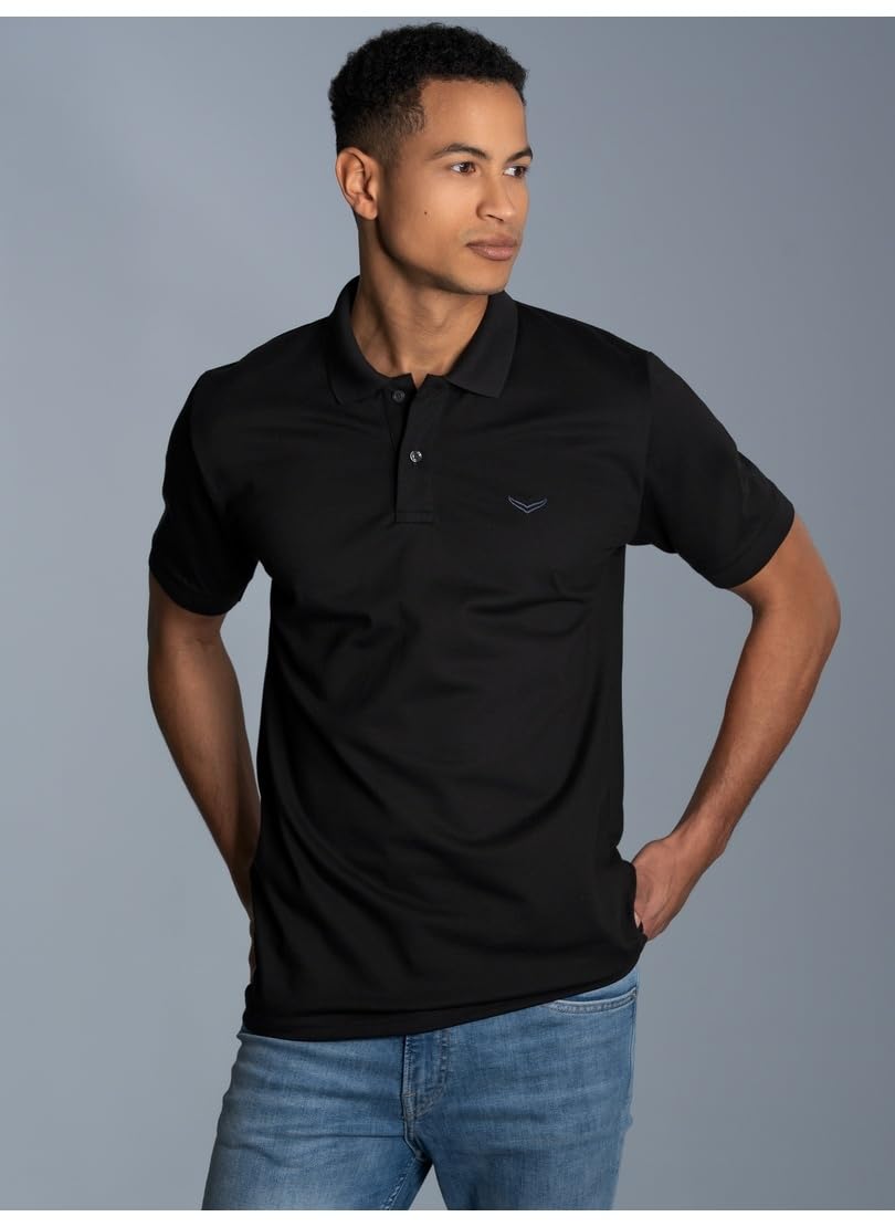 Trigema Polo da Uomo, Nero, 3XL