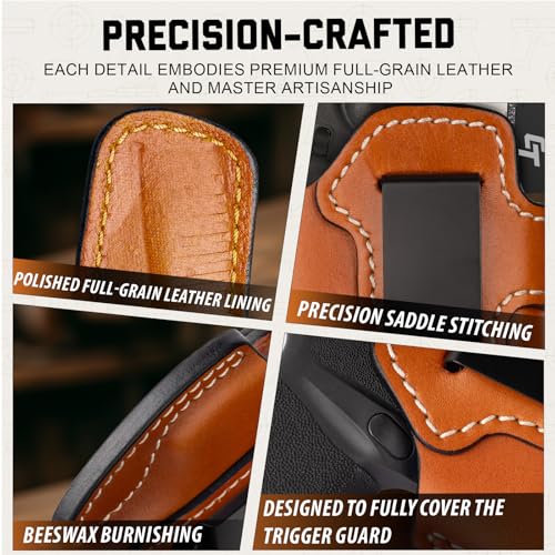 Universal Leather Holster for M&P Shield 9mm