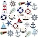 Amazon.com: Harloon 95 Pcs Nautical Cut Outs Anchors Sailboats Life ...