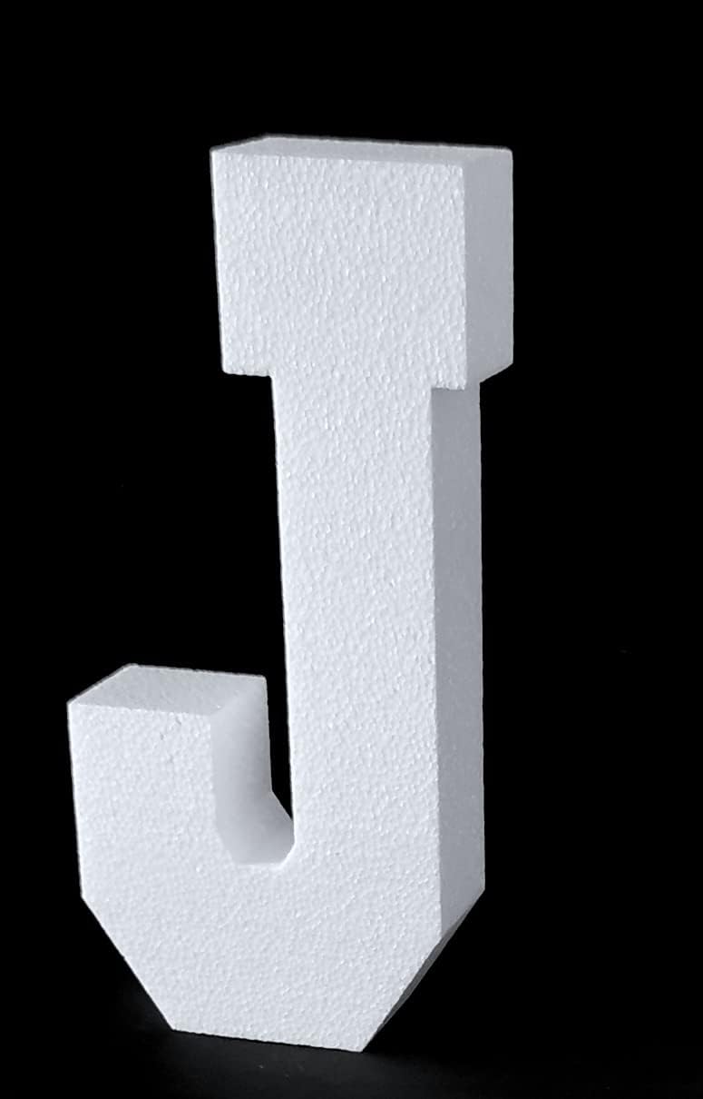23'' H Free Standing 2'' Thick EPS Foam Letters Bottom Stable Wind Resistant for Party Signs and Games (Letter J)