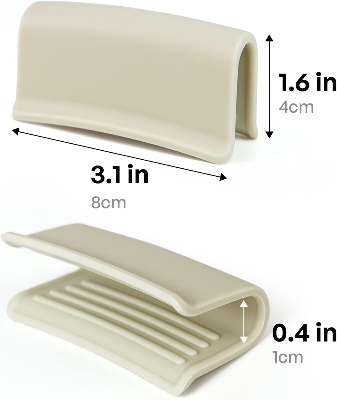 Carrotez Silicone Pot Holders, 1 Pair (2 pcs) - Cream