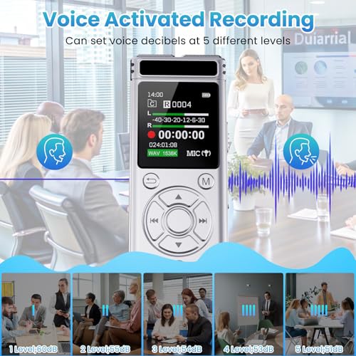 image for Tonfarb 136GB Digital Voice Recorder with Playback,9000 Hours Audio Re