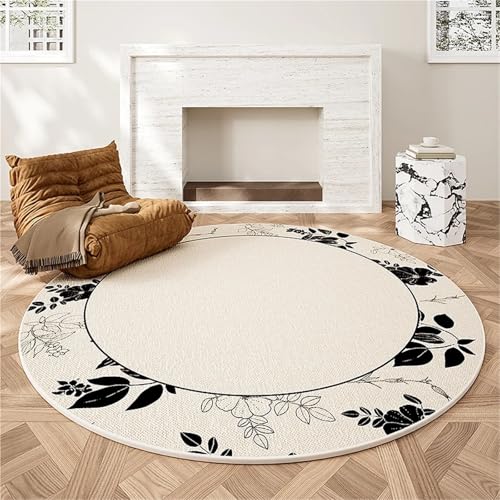 Alfombras Tejidas RTTYIKU para Dormitorio Alfombra Suave Lavable Decorativa de Estilo Vintage 4