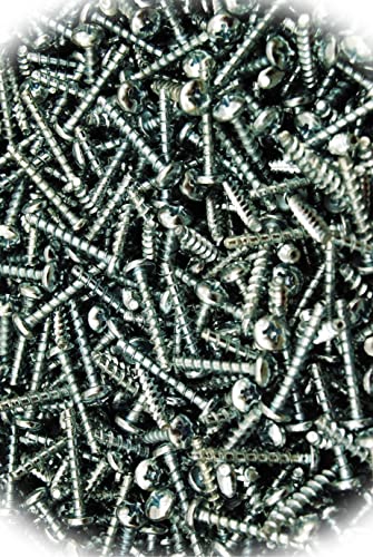 New Pack of (1200) Stainless/Zinc #8 x 1 Phillips Pan Head Screw Type B Grip-All Multi-Purpose Comprehensive Hardware Fastener Assortment Kit MoPNEM01288