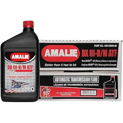 Amalie (160-72836-56-12PK) DEXRON III-H/MERCON Automatic Transmission Fluid - 1 Quart, (Pack of 12)