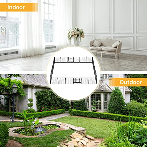 image for BestPet Dog Playpen Indoor 24 inch 24 Panels Metal Dog Pen Pet Dog Fen