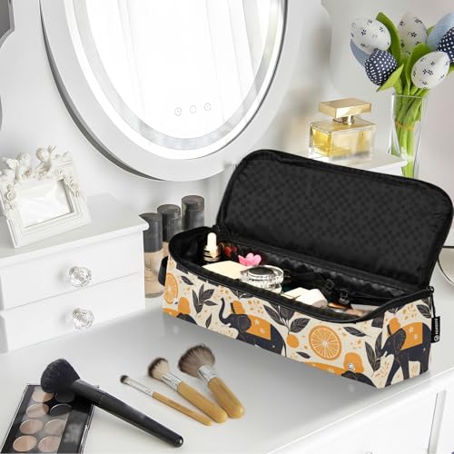 Bolsa de viaje para herramientas de cabello Black Elephants con tapete resistente al calor removible y organizador para planchas, alisadores y rizadores miniatura 6