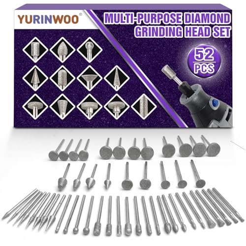 20-teiliges Diamant Fräser Set - Für Dremel & Rotationswerkzeuge Mit 1/8 Zoll Schaft