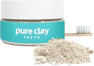 Pure Clay Mineral Tooth Powder Bentonite Clay Food Grade Tooth Powder, Minimalist Calcium Bentonite toothpaste Polish Fluoride Free Toothpaste Alternative Unflavored and unscented.
