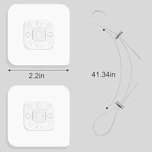 Miniatura 4 de Correas de seguridad ajustables para TV de 42 pulgadas, kit de anclajes para muebles, solución prémium a prueba de bebés para televisores y muebles,