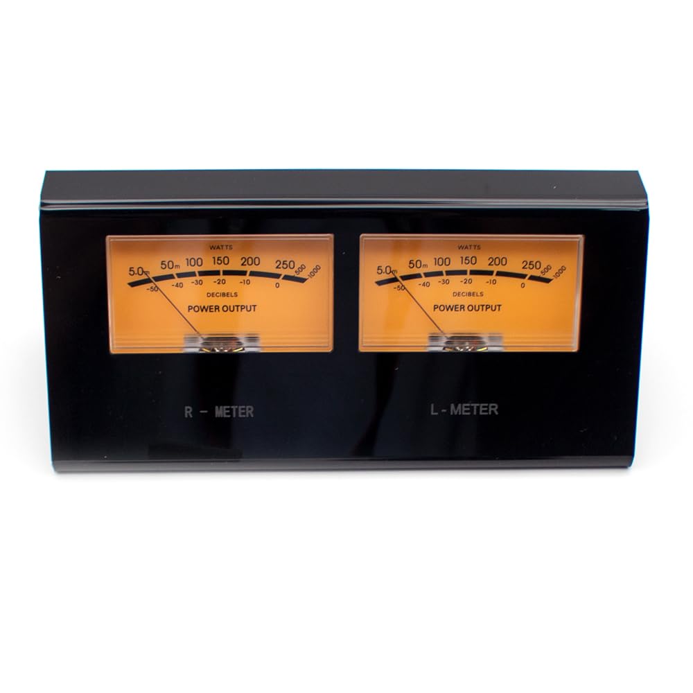 Toplionace Hochpräzises Audiopegelmessgerät mit DB Anzeige, UV-Messgerät, DB Panel-Anzeige, 2-Wege-Verstärker, Lautsprecher, Audio, Musik, Orangefarbenes Licht
