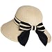 Siggi Floppy Summer Sun Beach Straw Hats for Women Accessories Wide Brim UPF 50 Packable 56-58cm Beige