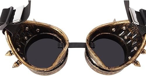 Miniatura 2 de Lelinta Steampunk - Gafas de sol góticas para cosplay estilo vintage rústico