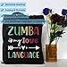 GJTIM Zumba Lover gift Zumba Teacher Appreciation Gift Zumba Is My Language Zumba Dance Fitness Instructor Coach Gift Makeup Bag (Zumba Tote)