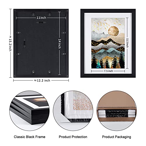 Minimalist Framed Wall Art Decor, Abstract Mountain Pictures Canvas Wall Art With Black Frame 3 Pieces Canvas Prints Wall Paintings Modern Artwork For Living Room-E #TOP1