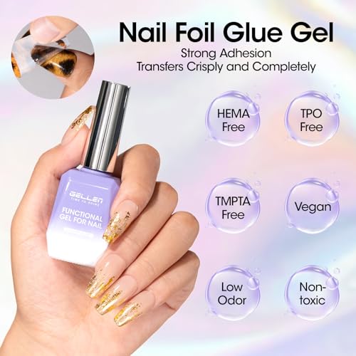 GELLEN Gel adhesivo para transferencia de uñas 2 piezas 18 ml miniatura 3