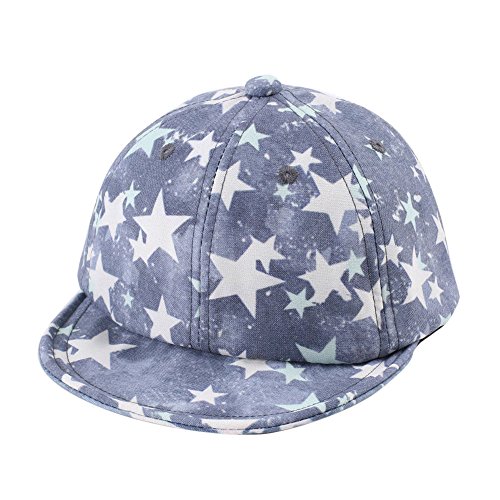 Preisvergleich Produktbild Allence Unisex Baby Mütze Schirmmütze Sommer Kindermütze Schiebermütze UV Schutz Stern Drucken Muster Sonnenschutz Babymütze Blau - Größe Wählbar