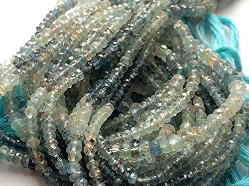 Perles de Moss Aigue-marine facettées LKBEADS de 4mm pour création de collier unique