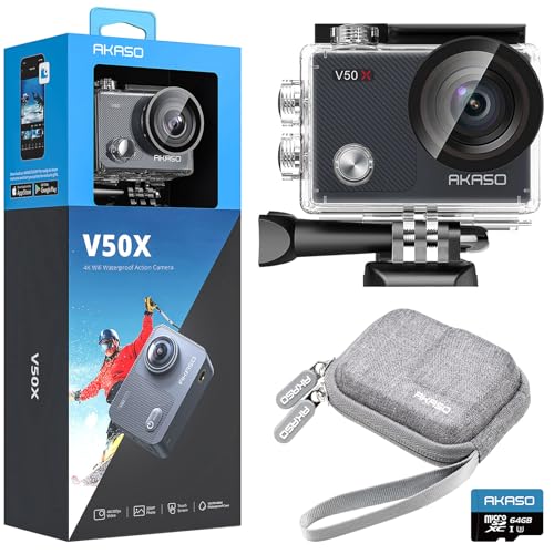 V50X Action Camera with Mini Carrying Case Bundle - AKASO AKASO V50X