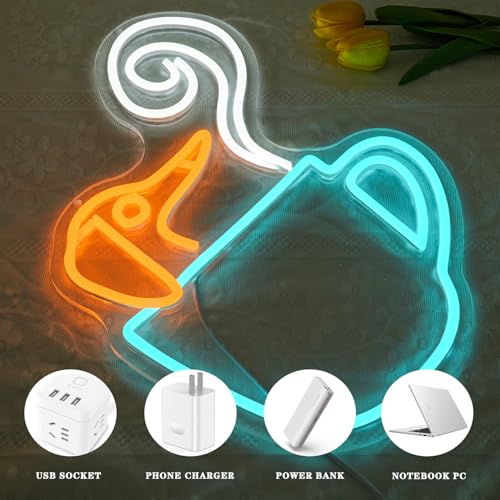 Image of Coffee Dachshund Neon Sign for Wall Decor Cafe Neon Light Dachshund Led Neon Sign colorful Led Neon Light for Coffee Shop Milk Tea Shop Tea Room Bedroom Mall Decor