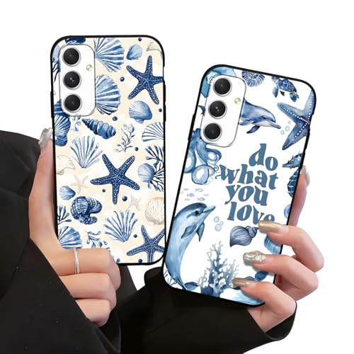 Coque Samsung S23 Plus motif océan TPU souple noir antichoc pour femme