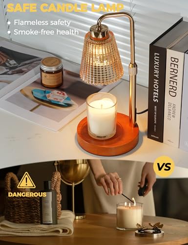 Candle Warmer Lamp with Timer Dimmable, Birthday Gifts for Women Mom, House Warming Gifts New Home Decor, Wax Melt Warmer for Jar Candles
