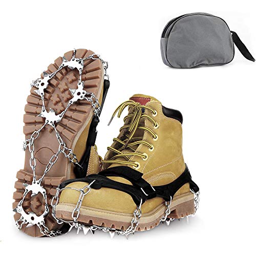 EpochTech Crampons Traction Snow Grips for Boots Shoes, Women Men Kids Anti-Slip Stainless
