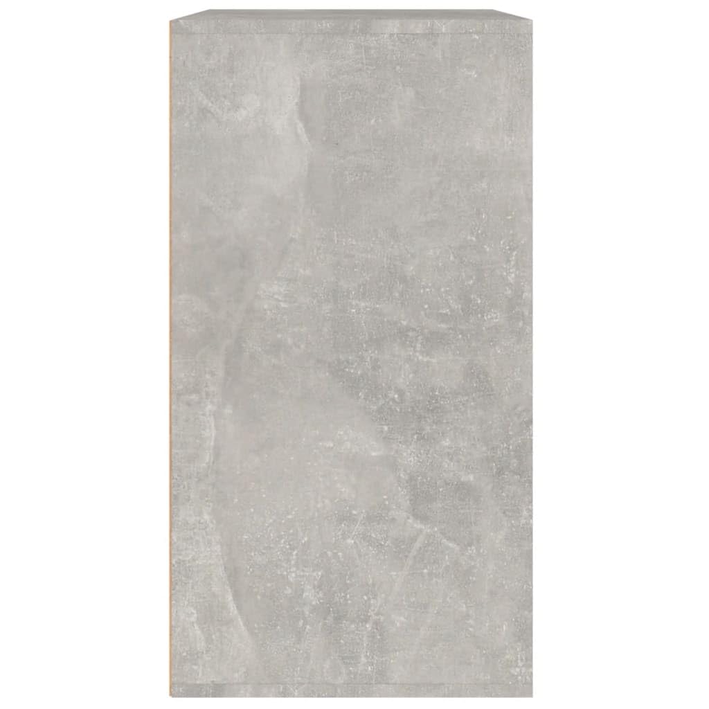 Hothingwell Kosmetikschrank, Betongrau, 80 x 40 x 75 cm, aus Holz, mit Schublade und Fächern, Beauty-Aufbewahrungsschrank für Make-up und Zubehör