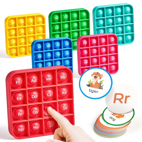 JoyCat Alphabet Bingo Game 6 Silicone Boards & 26 Cards Ages 3-5