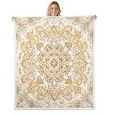 feelingyou Manta bohemia con diseño de mandala, decoración del hogar para silla