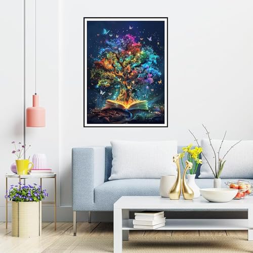 Kit complet de broderie diamant 5D arbre grand format 60x90cm