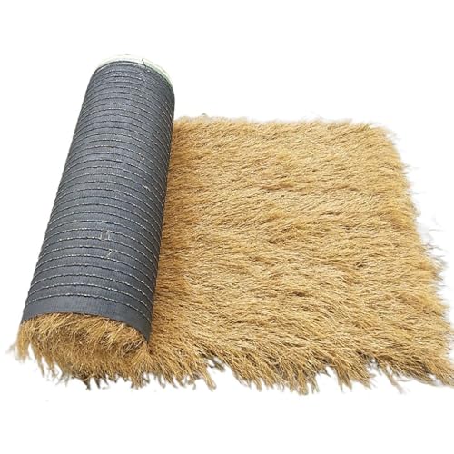 SARKEY Techo De Paja Artificial, Paja De Simulación De PE, Techo De Paja Rollo Decoración Mexicana Estera Paja, Paja Palma Simulado Paja Rollos para Techos Decorativos(1x2m(3.28x6.56ft))