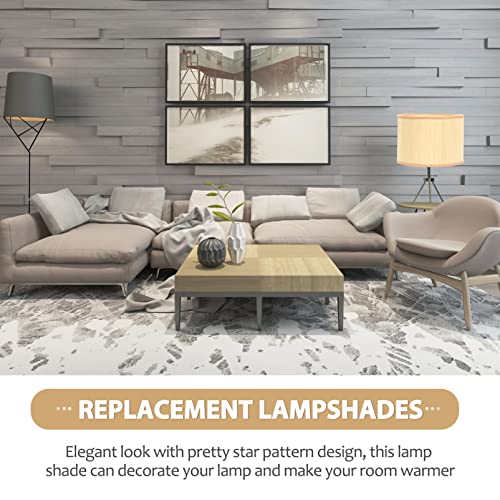 Image of Zerodeko Drum Lamp Shade Elegant Weave Design for Table and Floor Lamps Compatible Decor Accent for Living Room and Bedroom Lighting