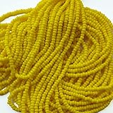 Seed Beads 10/0 Czech Opaque Yellow (one Hank Pack) Glass Preciosa