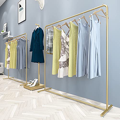 Présentoir à vêtements robuste en finition or pour dressing chic - 6