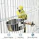 Edelstahl Vogelnapf,2pcs Edelstahl Vogel Futternapf,Edelstahlnapf Befestigung,Futter Schüssel Futternapf,Fütterungsbecher zum Aufhängen Käfig-Futterstation für Samen Vogel Papageien
