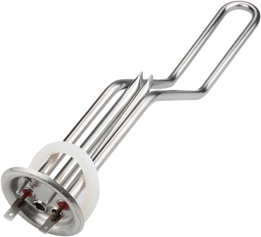 1PCS 63mm Cap 220v 1500w Electric Heating Tube with 2 Temperature Control Hole, Stainless Steel Electirc Heater Parts