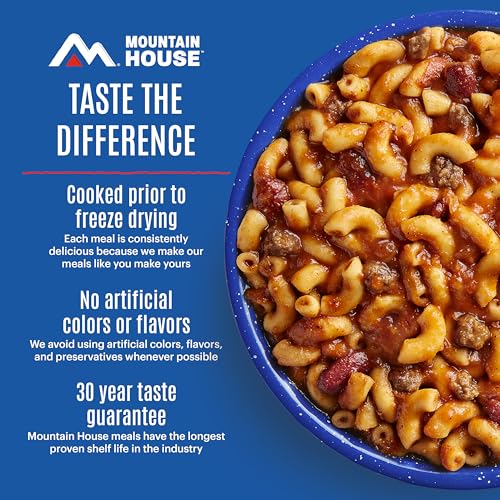 Image of Mountain House Freeze-Dried Dinner Entree | Backpacking Meals for Camping and Hiking, 4 Servings, 30-Year Shelf-Life, 2-Pack