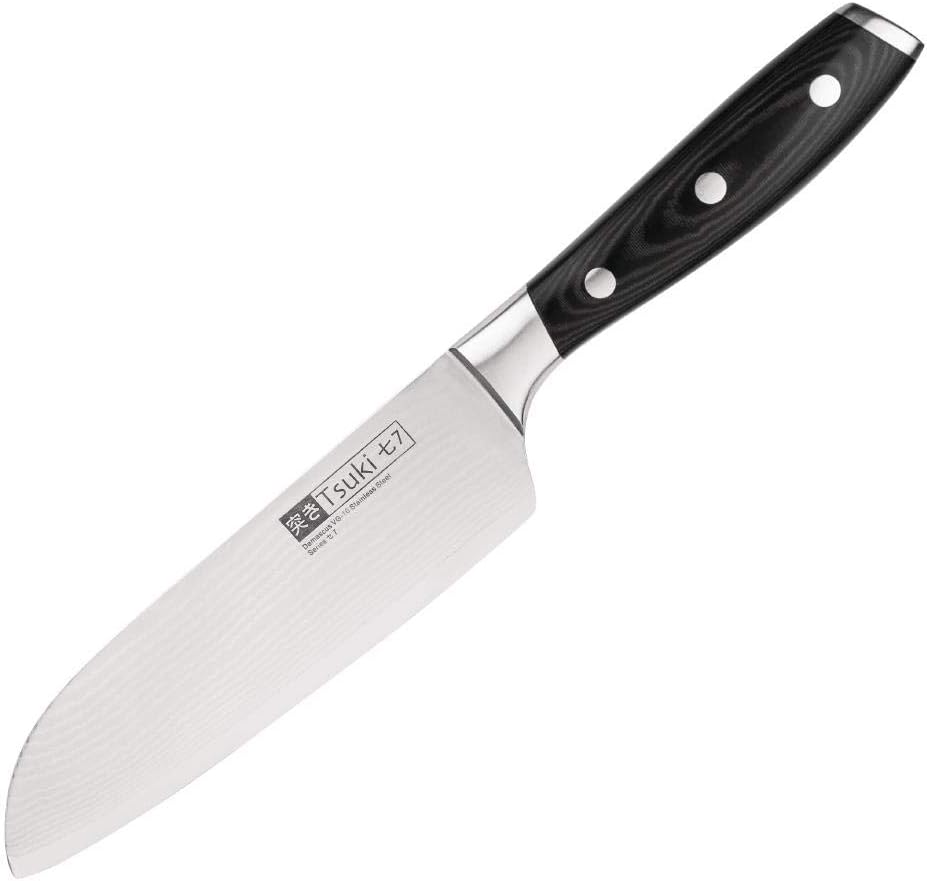 Vogue 11932 Tsuki Series 7 Santoku Knife - 7", Silver