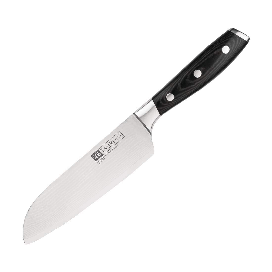 Vogue 11932 Tsuki Series 7 Santoku Knife - 7", Silver