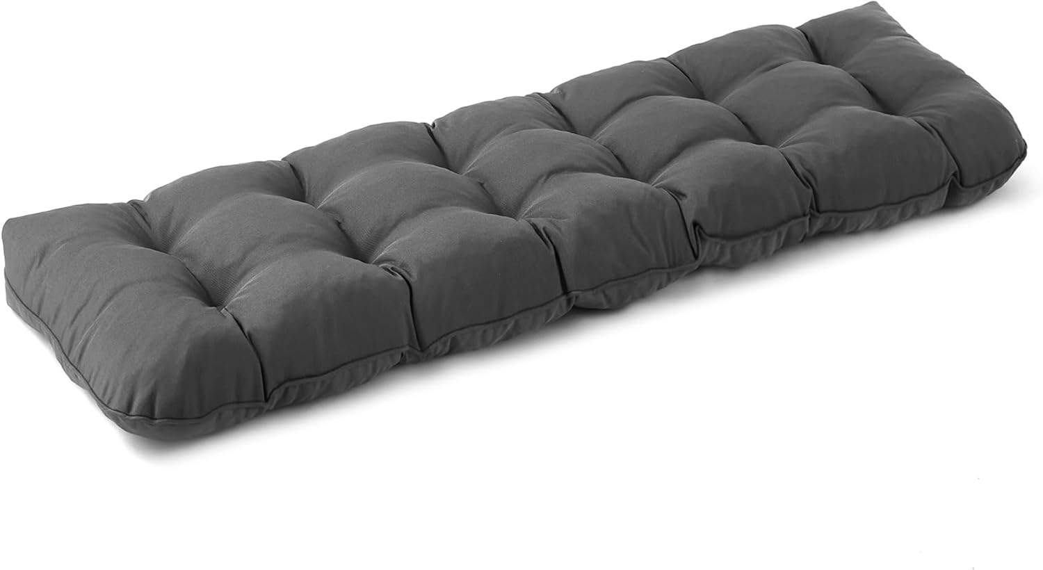 Bench Cushion for Outdoor Furniture, 48x18x5 Inch, Waterproof Outdoor Bench Cushion, Tufted Bench Seat Cushion, Fade-Resistant Bench Pillow, Patio Bench Pad for Outdoor/Indoor Chair, Dark Grey Dark Grey 48x18x5 Inch
