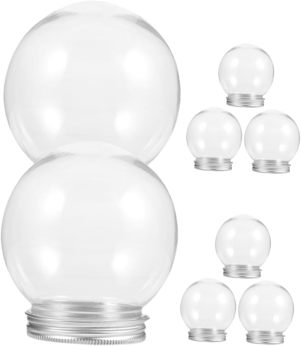 40pcs Plastic Snow Globe Candy Jar Kit Empty Water Globes for Crafts Christmas Decorations and Home Decoration