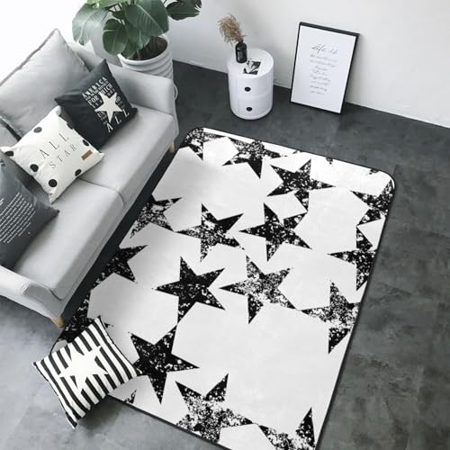 Tapis bureau imprimé étoiles grand format isolation phonique sol - 5