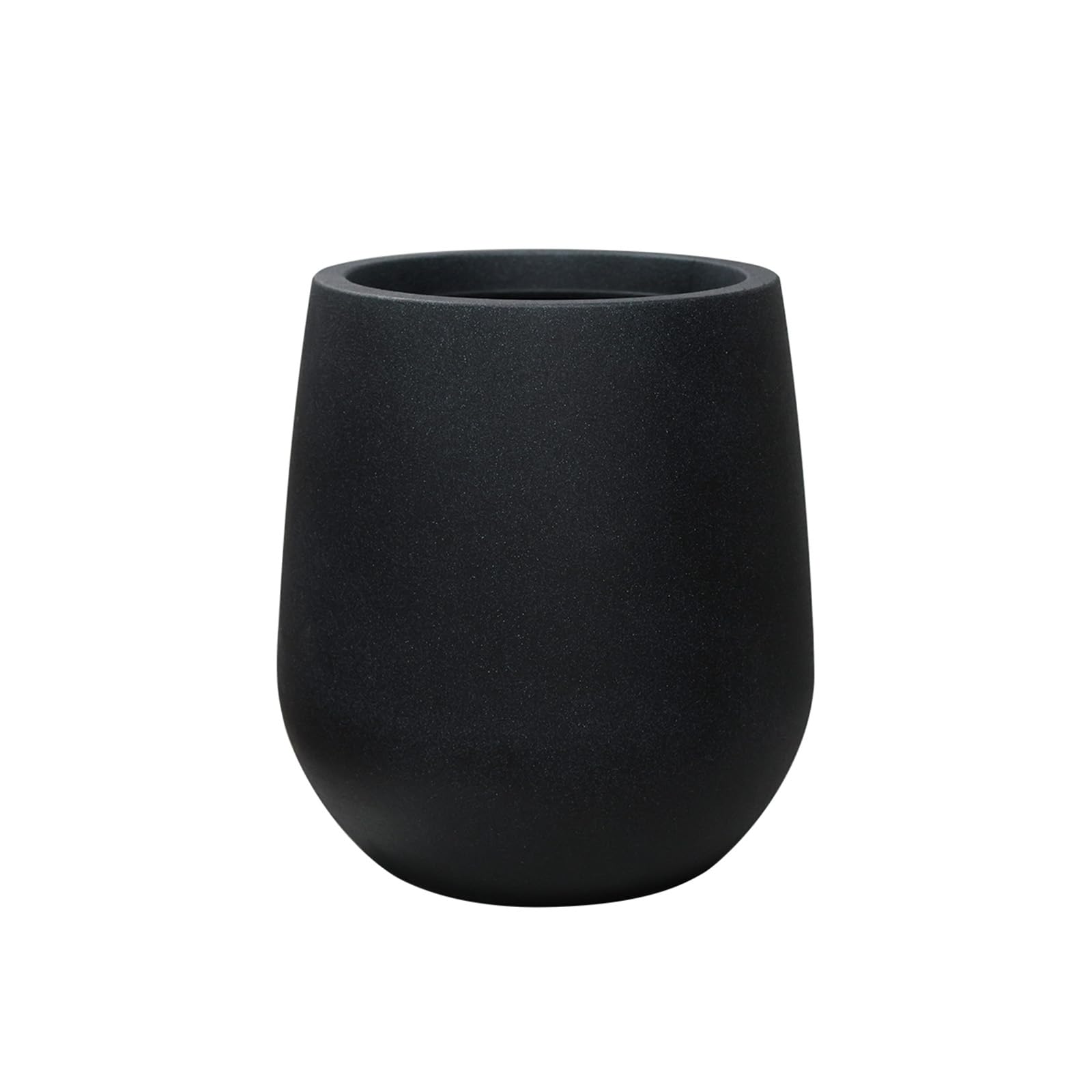 16.9 Inch Plastic Tall Planters for Outdoor Plants,Modern Black Round Tapered Flower Pot for Outdoor and Indoor Plants, Large Plant Pots with Drainage